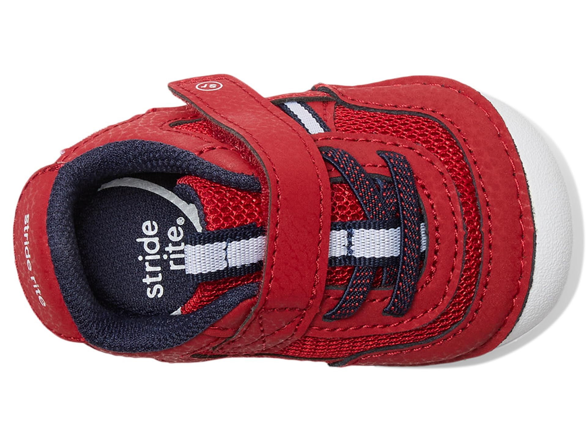 Stride Rite Boy's SM Apollo (Infant/Toddler) First Walker Shoe, Red, 4 Wide
