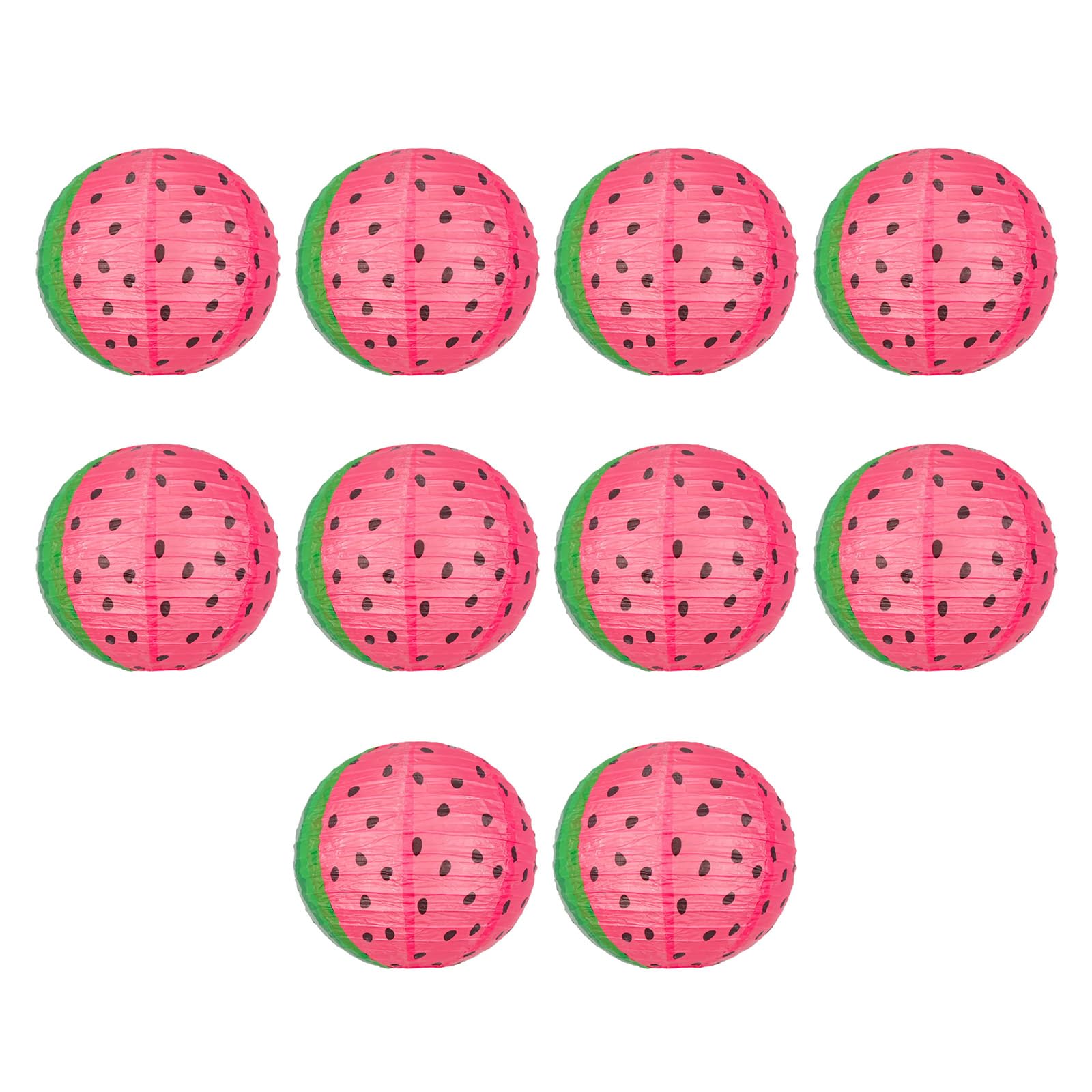 Hsioluted 10Pcs Watermelon Festival Lamps Fruit Theme Decorations for Indoor Outdoor Use Wedding Celebration Accessories Home Celebration Decoration