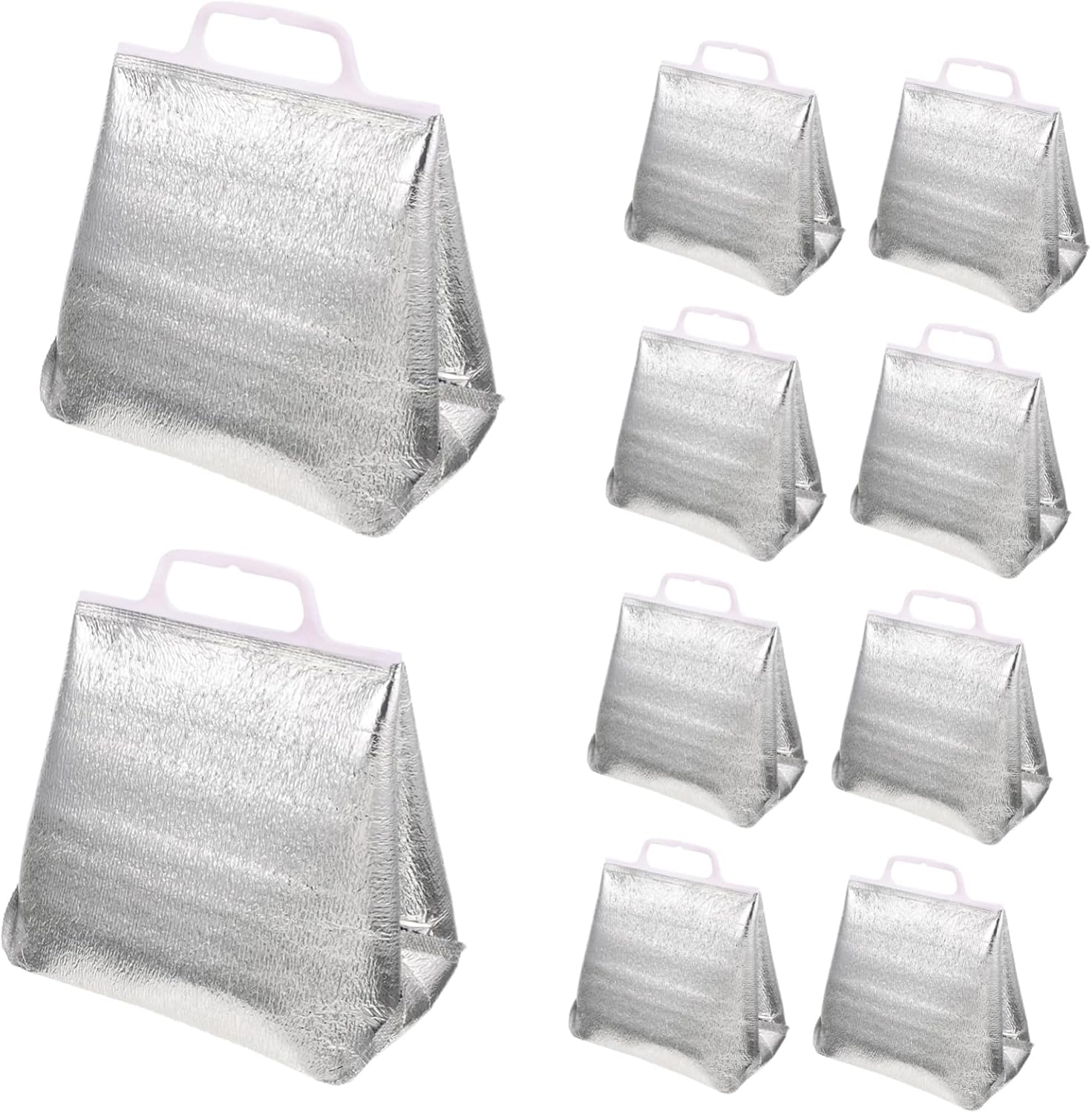 10pcs Insulated Lunch Bag for Men Women Boys and Girls Sturdy Aluminum Material Large Capacity Thermal Bags Take-out