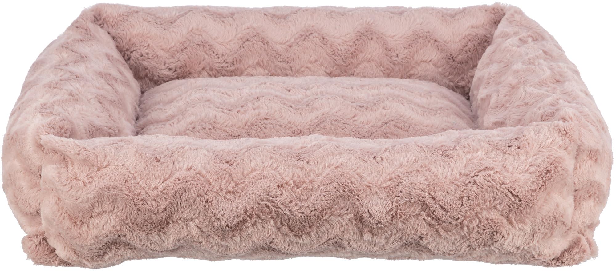 TRIXIE Orthopaedic Vital Loki Dog Bed 65 × 50 cm in pink dog cushion with memory foam - dog basket for small dogs - joint-friendly and relieving - 37936