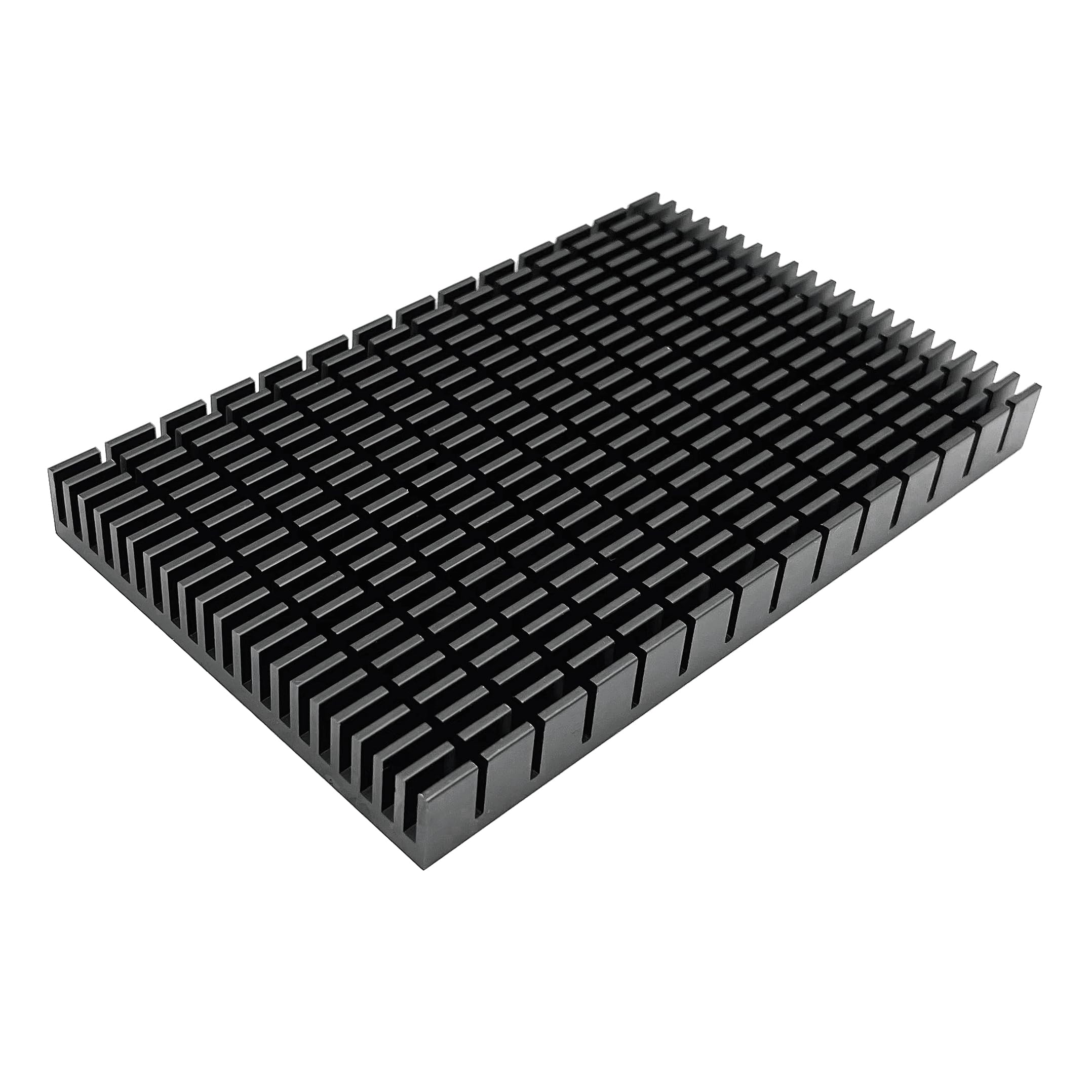 High Power Large Aluminum Heat Sink Plate 150mmx93mmx15mm/ 5.9x3.66x0.59 inch Heatsink Module Cooler Fin for PCB Board LED Motherboard Cooling GPU Backplate Radiator Routers RTX 3090 3080, Black