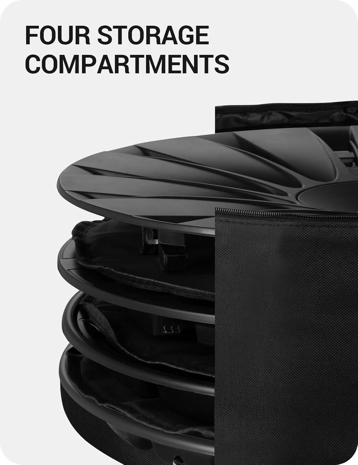 BASENOR Wheel Hubcap Storage Bag for 2017-2026 Tesla Model Y & Model 3, Waterproof Carrying Bag Compatible with 18" 19" 20'' Gemini/Aero Covers Trunk Garage Organizer (Standard/Premium/Performance)