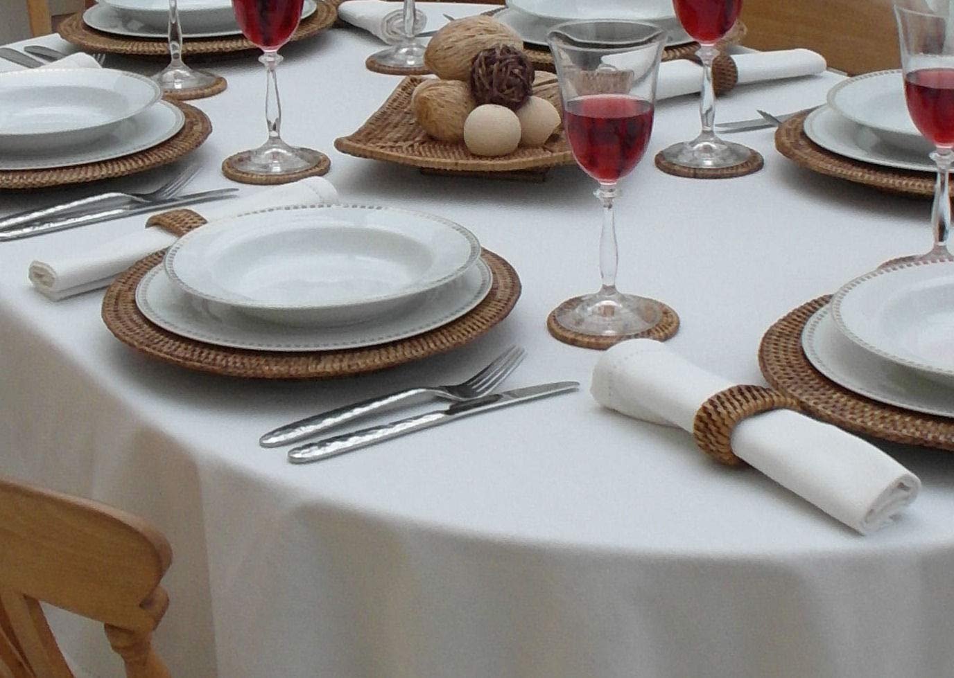 ESFVRG Nappe Ovale En Marbre Pour Cuisine, Salle à Manger, Fête, Vacances, Noël, Buffet, Convient Pour Table De 132,1 X 243,8 Cm