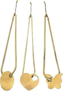 هدية - قلادة جميلة على شكل قلب مطلية بالذهب عيار 18 قيراط مع حجر كريم أصلي، مثالية لهدايا عيد الميلاد والمناسبات الخاصة للنساء، كاملة مع سلسلة فضية وذهبية.