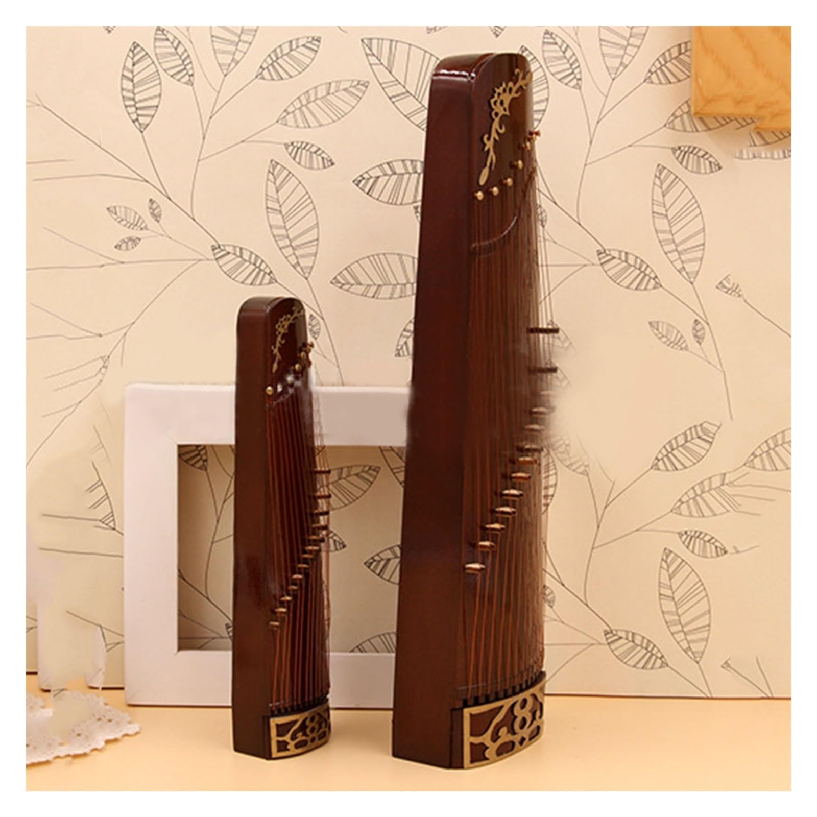 Mini Guzheng Ozdoba Drewniana Guzheng Instrument Muzyczny Model Sceny Dekoracji Akcesoria Dekoracji instrument mini (Size : 25cm)