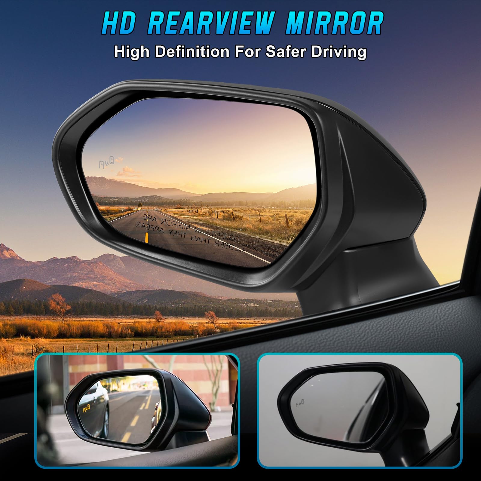 Passenger Side Power Heated Mirror For 2018-2019 Toyota Camry/Hybrid - With Turn Signal - View #5