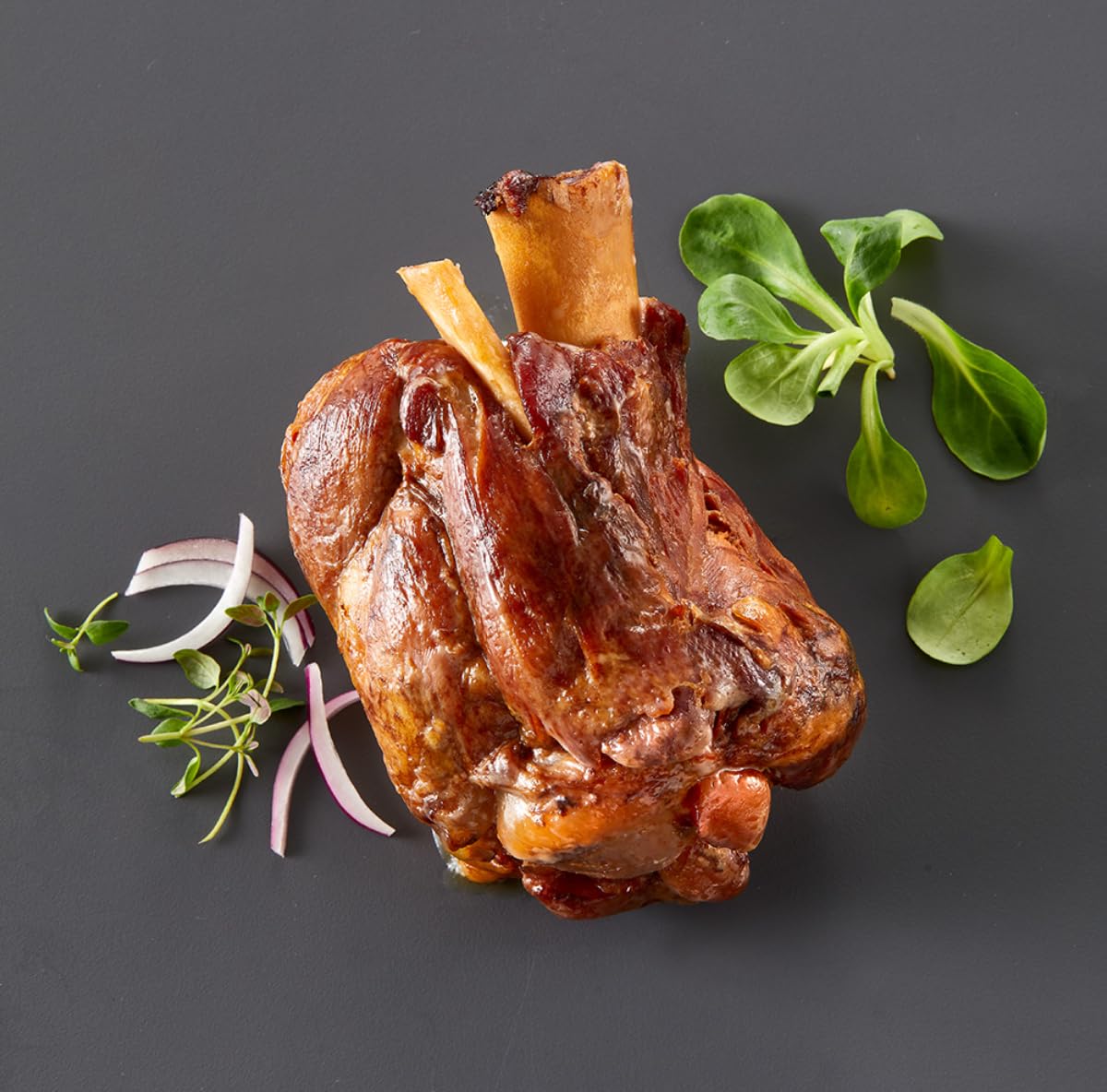 Tulip 6x 500g Schweinehaxe ohne Schwarte - Grillhaxe vorgegart tafelfertig | 6er Packung, glutenfrei, ungekühlt haltbar, im Ofen oder Grill in 35 Min zubereitet, saftiges Schweinefleisch aus der EU