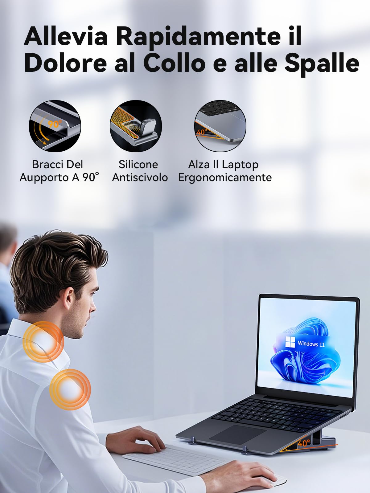 Supporto per Docking Station per Laptop con Doppio Monitor 4K, QUUGE Dual HDMI Docking Station per Laptop, 2 HDMI (Singolo 4K), 2 Porte USB3.0, 100W PD, RJ45 Ethernet, Gestione Desktop USB C Dock