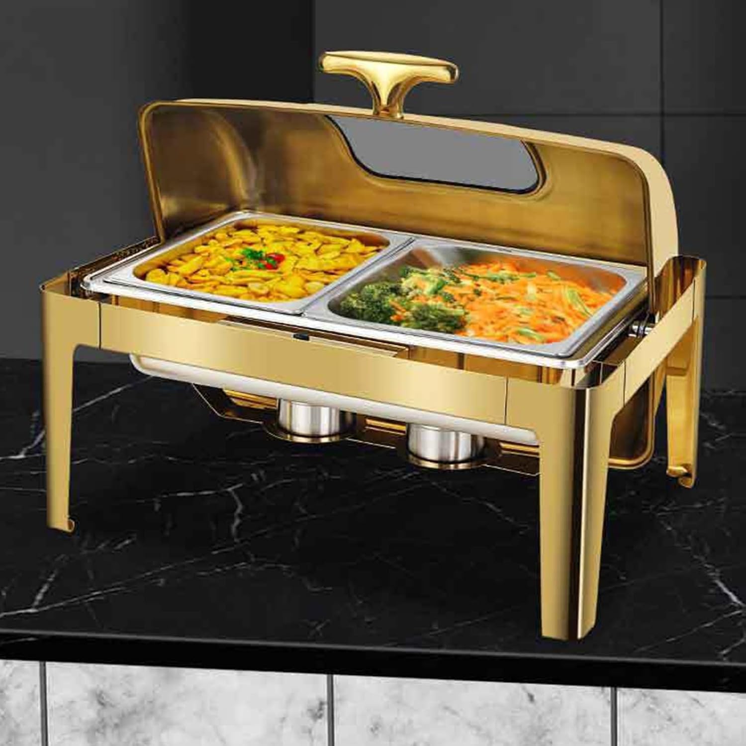 Amazon.co.jp: ステンレススチール製チェーフィングディッシュセット