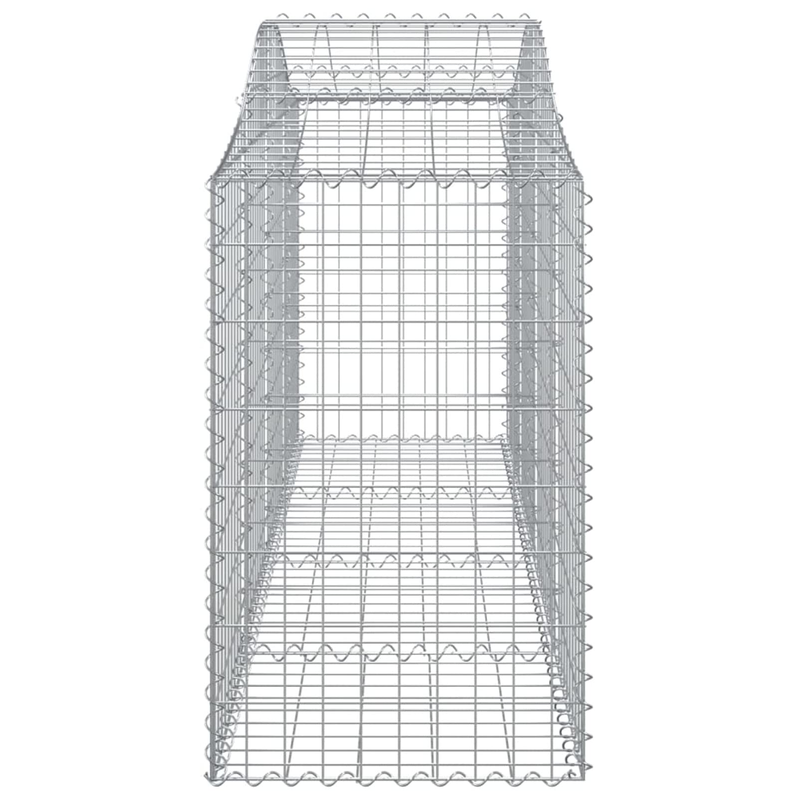 LAPOOH Gabionen mit Hochbogen 2 STK. 200x50x80/100 cm Verzinktes Eisen, Gabionen Zaun, Steinkorb Garten, Gabionenkörbe, Gabionen Gitter, Dekorative Zã¤UNE - 3145619
