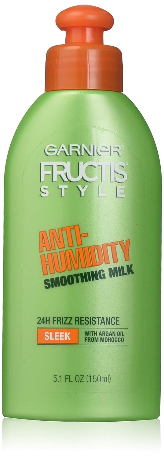 Garnier Fructis Sleek & Shine Anti-humidity Smooth Milk 5.1 Ounce (150ml) (6 Pack)