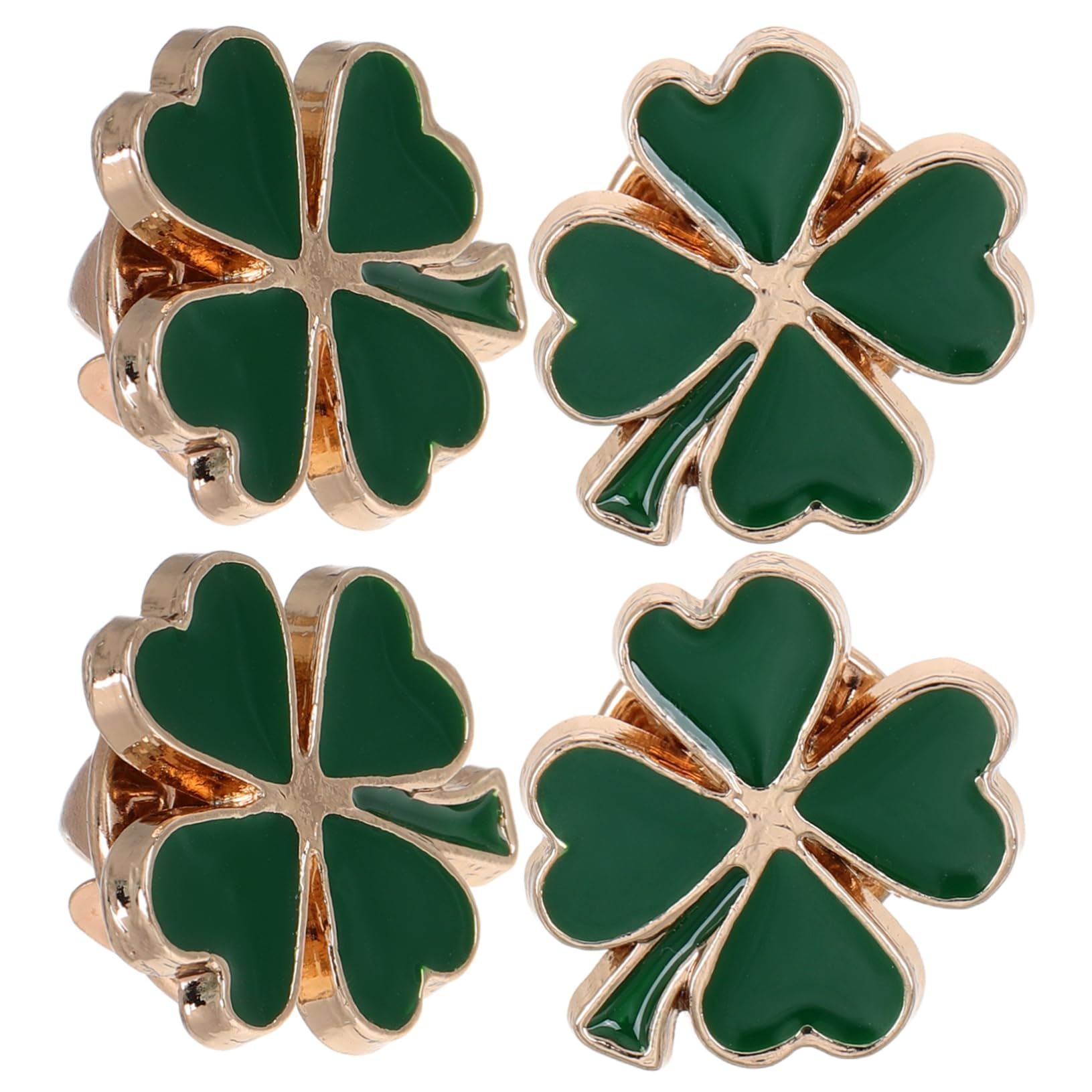 Vintage Kleeblatt Brosche Satz Emaille Anstecknadeln mit Vierblättrigem Kleeblatt Motiv Robuste Verarbeitung Grüne Party Accessoires für Damen zum St Patrick’s Day