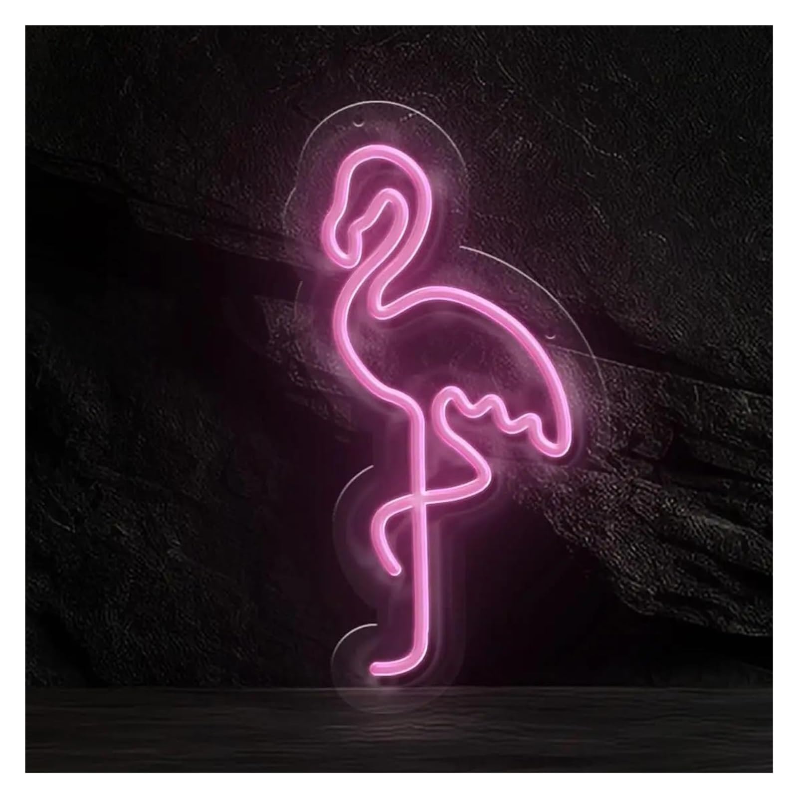 LEMST Sign Lamp Flamingo Neon Sign Light for Bedroom Bar Club Hotel Birthday Wedding Party Art Decor Dimmable USB Powered Night Lamp 10.49cmx29cm