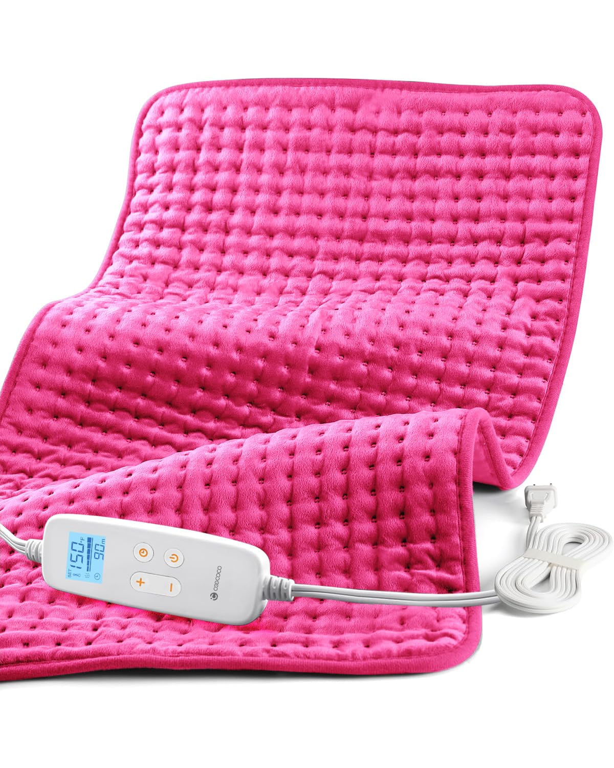 Pink Heating Pad for Period Cramps, CooCoCo FSA Wearables Large Heated Pad, Gifts for Mom Wife Teens Her, FSA HSA Eligible Menstrual Heat Pad, Cute Hot Pad for Back Pain Relief, Must Haves for Women