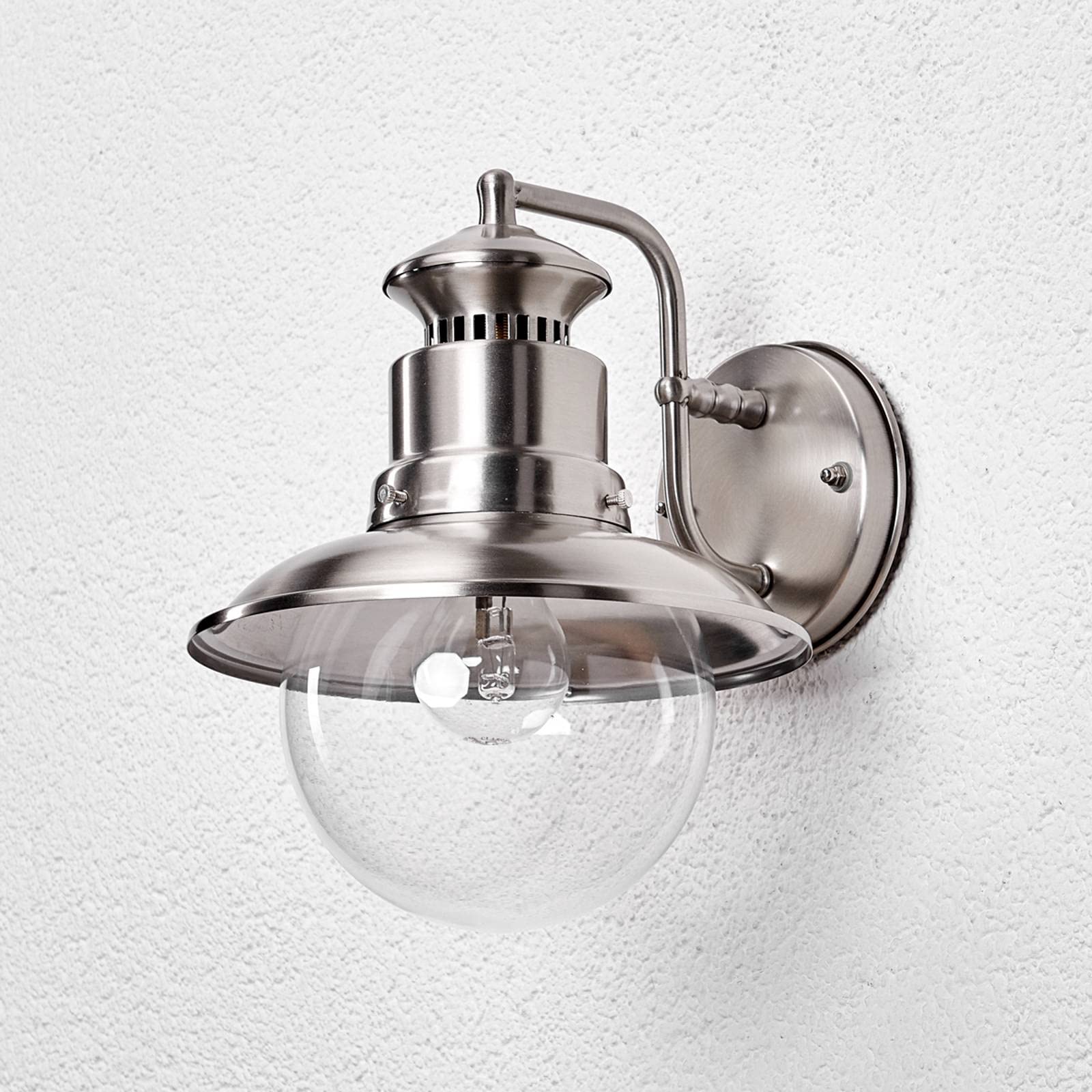 Lindby Applique da esterni dimmerabile (Moderno) colore Grigio, in Acciaio Inox parete esterna/parete casa abitazione terrazzo und balcone