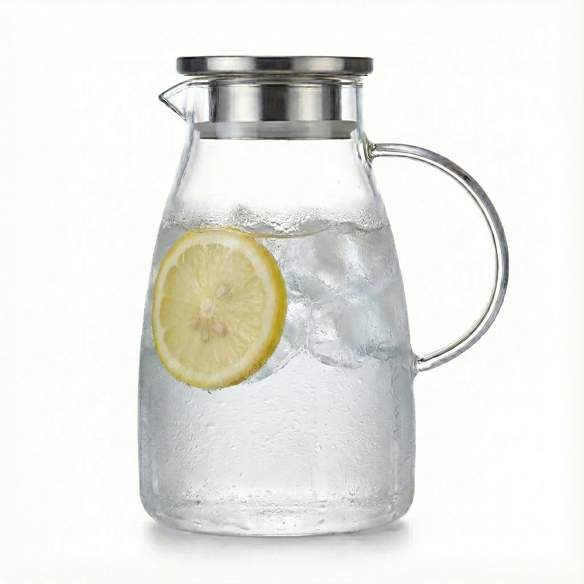 Qrit Heat Resistant Borosilicate Glass Teapot 68oz Direct Flame Safe Kettle