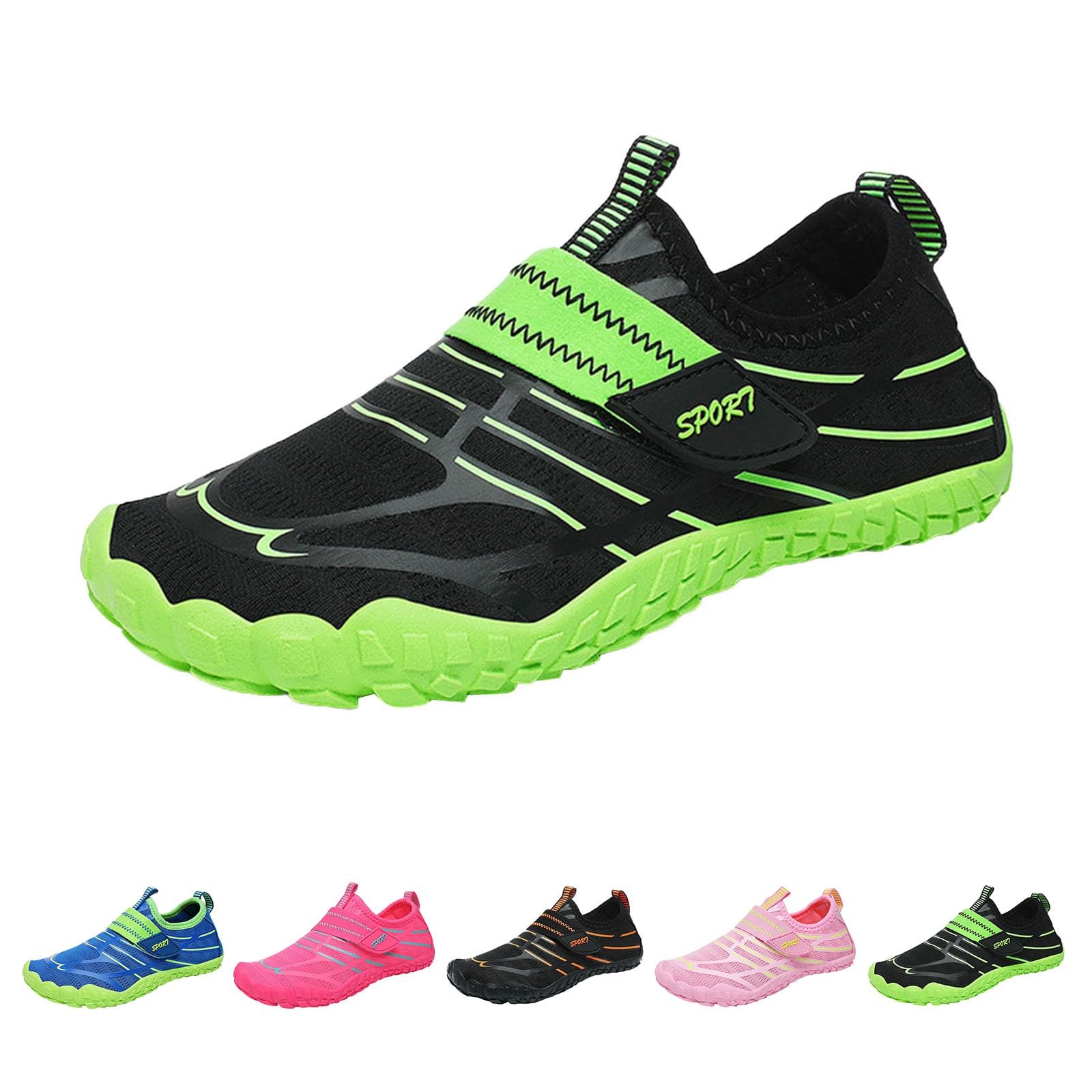 Generisch Chaussures aquatiques unisexes pour enfants - Chaussures aquatiques - Chaussettes aquatiques pour garçons et filles - Sportives - Natation - Surf - Plongée - Plage pieds nus - Séchage rapide