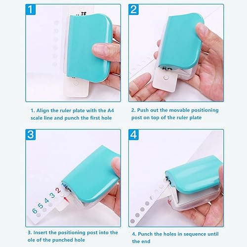 Miniatura 3 de Máquina de encuadernación, máquinas de encuadernación manual, multiusos, 6 agujeros, máquina de encuadernación de libro para oficina en casa,