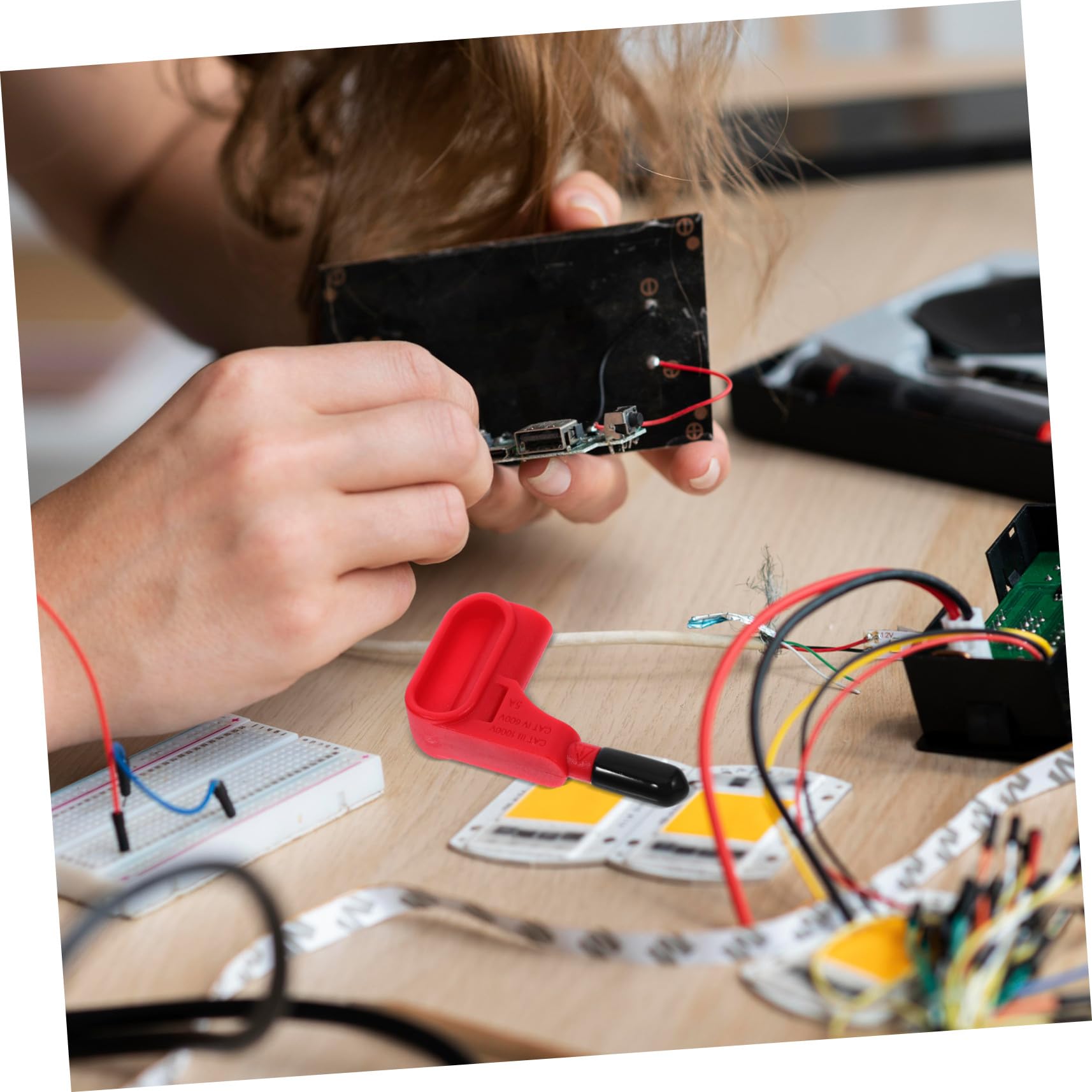 POPETPOP 15stücke Magnetische Testsonden Mit Banana Für Multimeter Schnelle Zuverlässige Messverbindungen Rot Schwarz Und Grün