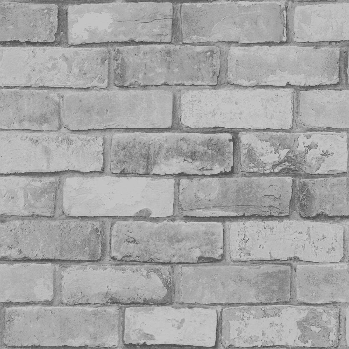 Yöl Silver/Grey Glitter Brick Wallpaper Textured Debona 9804