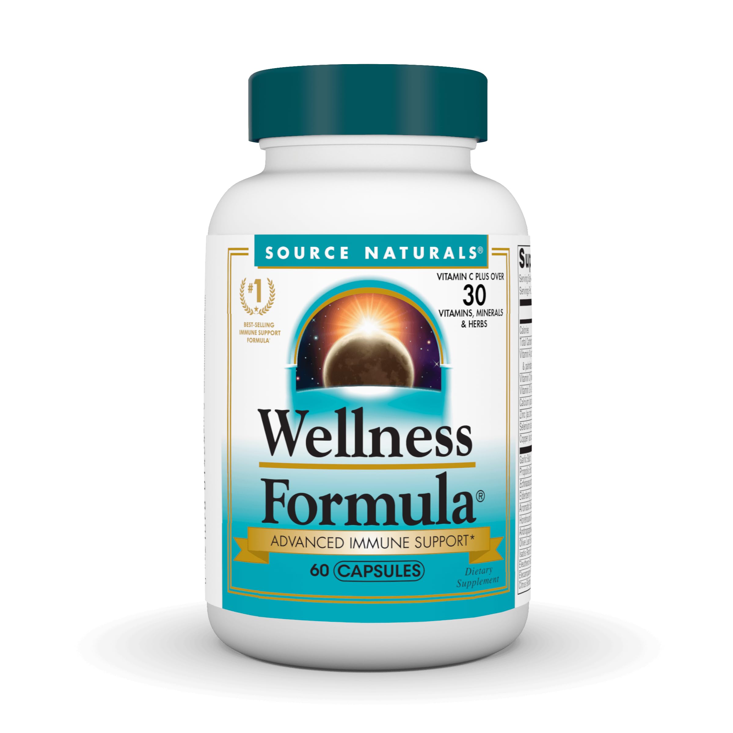 Source Naturals Wellness Formula, Advanced Immune Support - 60 Capsules Unflavored 60 Count (Pack of 1)