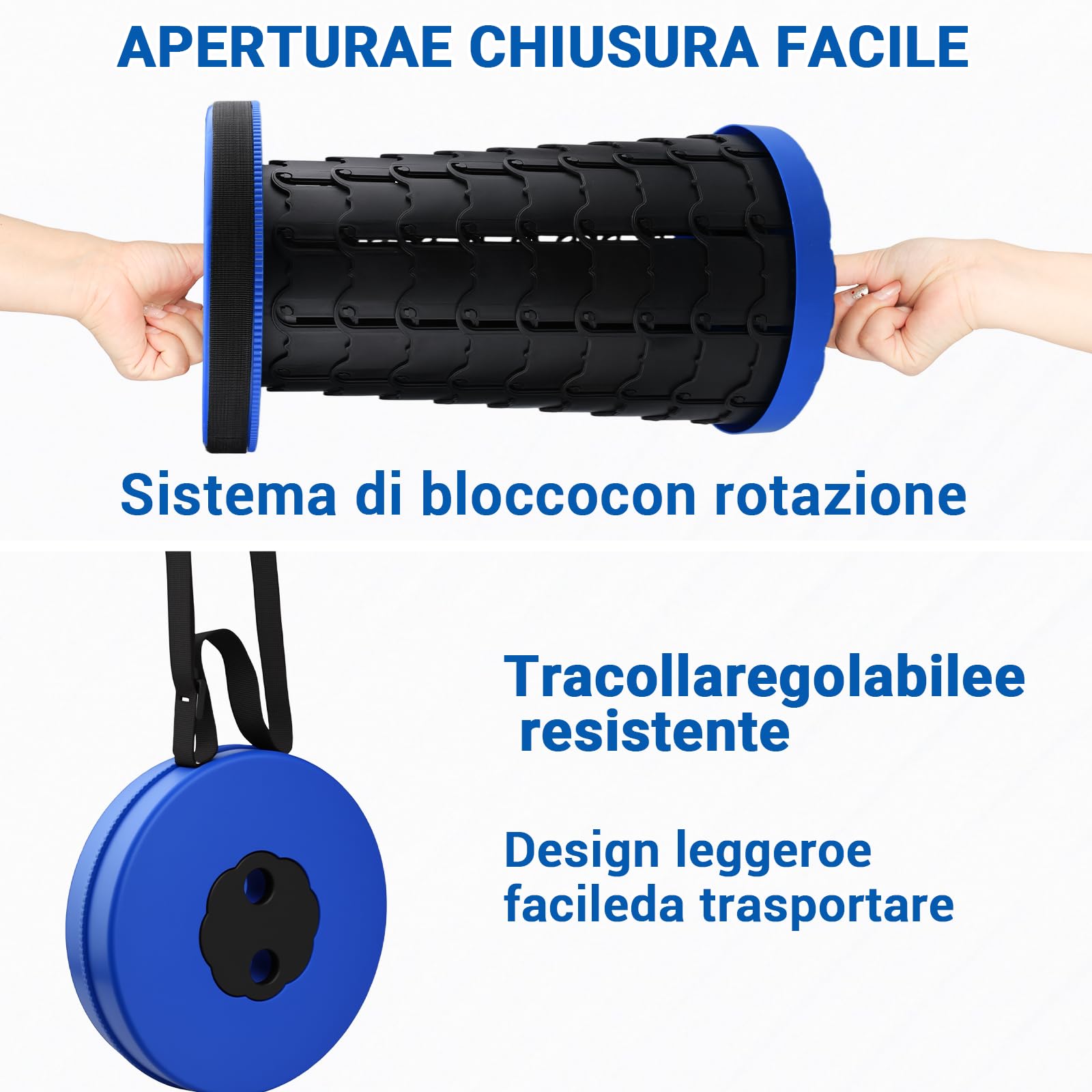 Sgabello Pieghevole Portatile,Sgabello Telescopico,Sgabelli Pieghevoli,Sgabello Da Campeggio,Sedia Portatile Regolabile in Altezza,Sedile Retrattile per Campeggio,Barbecue,Pesca,Escursionismo