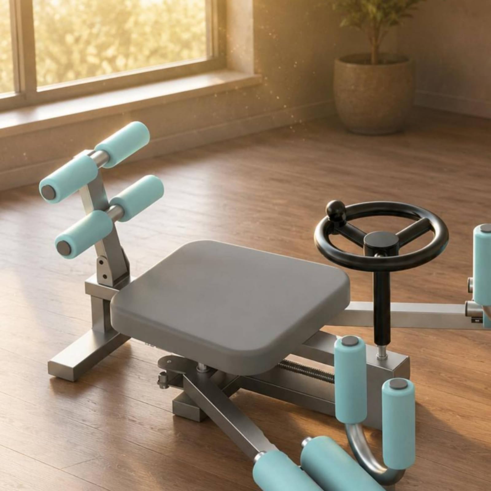 KESOTO Stretching Equipo de Estiramiento Máquina de Piernas Banco para Apertura Entrenador de Cadera con Asiento Acolchado y Apoyos de Espuma Apto para Calentamiento en Casa Estudio Clubes Deportivos