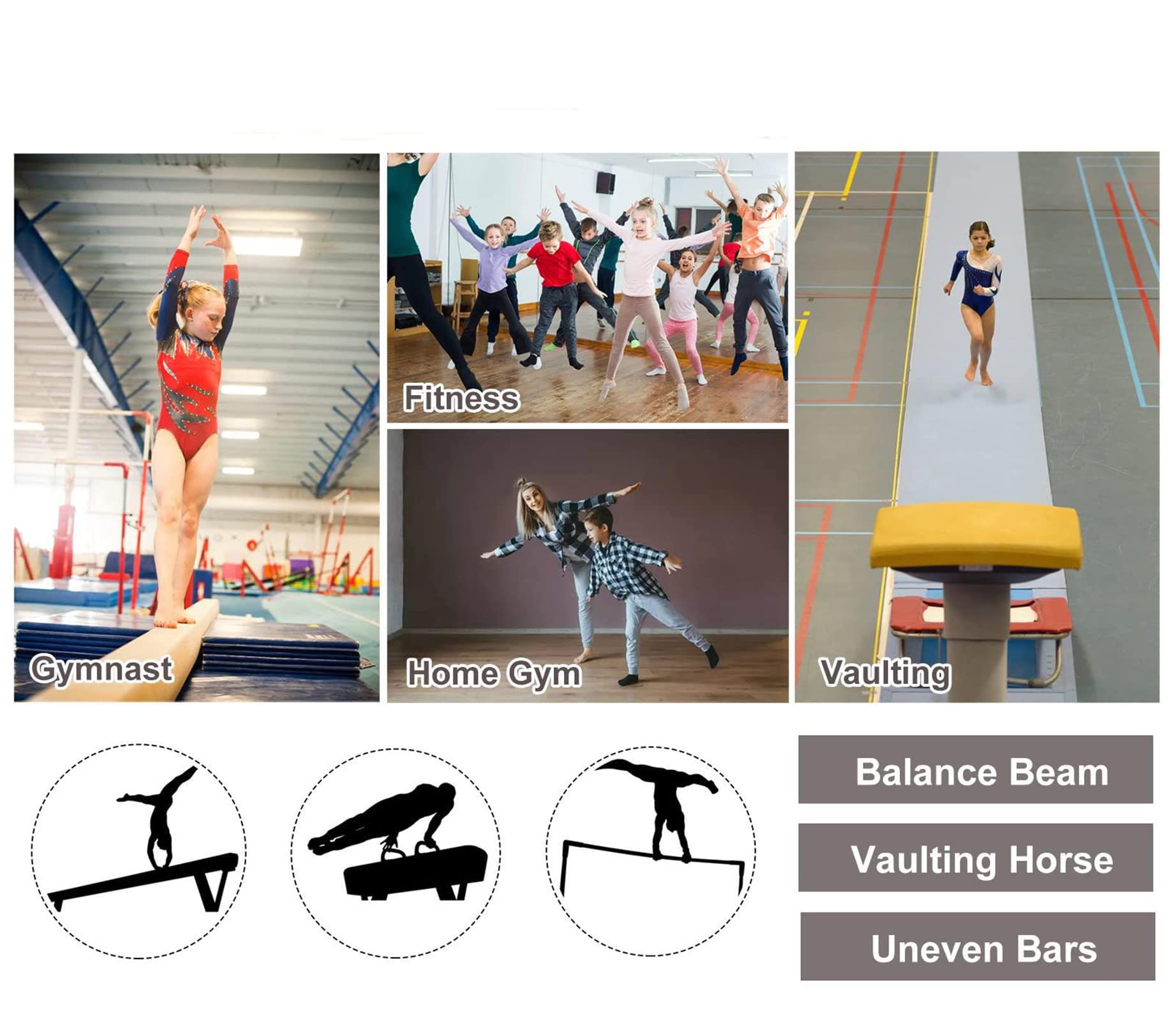 trampolina gimnastyczna dla dorosłych gimnastyczków – duża trampolina do pokoju gier i wyposażenia skarbca, idealna do sportów wewnątrz i na świeżym powietrzu