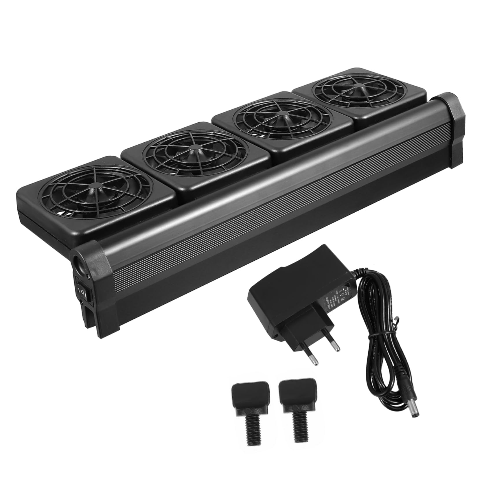 Wasserkühlventilator Aluminiumlegierung und Kunststoff mit 2 Geschwindigkeiten Aquarium Einstellbarer Befestigung bis 1,2cm Wandstärke für Süß und Salzwasseraquarien