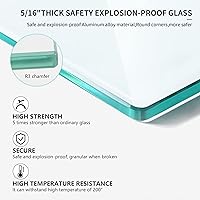 Vista 7 de Puerta corrediza de vidrio con bypass para ducha de bañera, 56"-60" de ancho x 58" de alto, puerta de vidrio sin marco para ducha de bañera