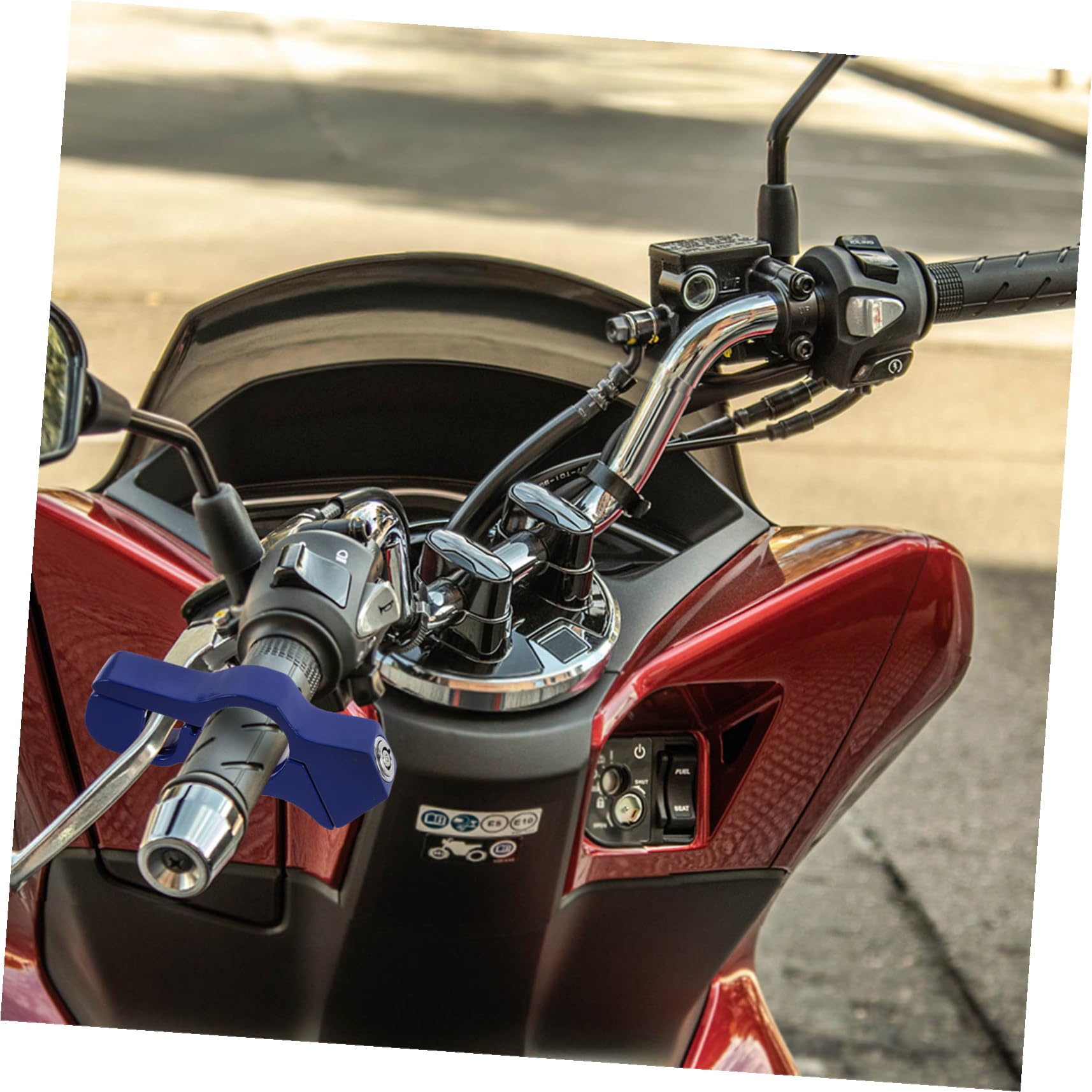 Antivol de Poignée de Moto et Trottinette en Alliage D'aluminium 2 Pièces | Protection Antivol, Installation Facile, Grosse Ouverture 42mm, Usage Quotidien et Voyages, Noyau de Verrouillage Précis