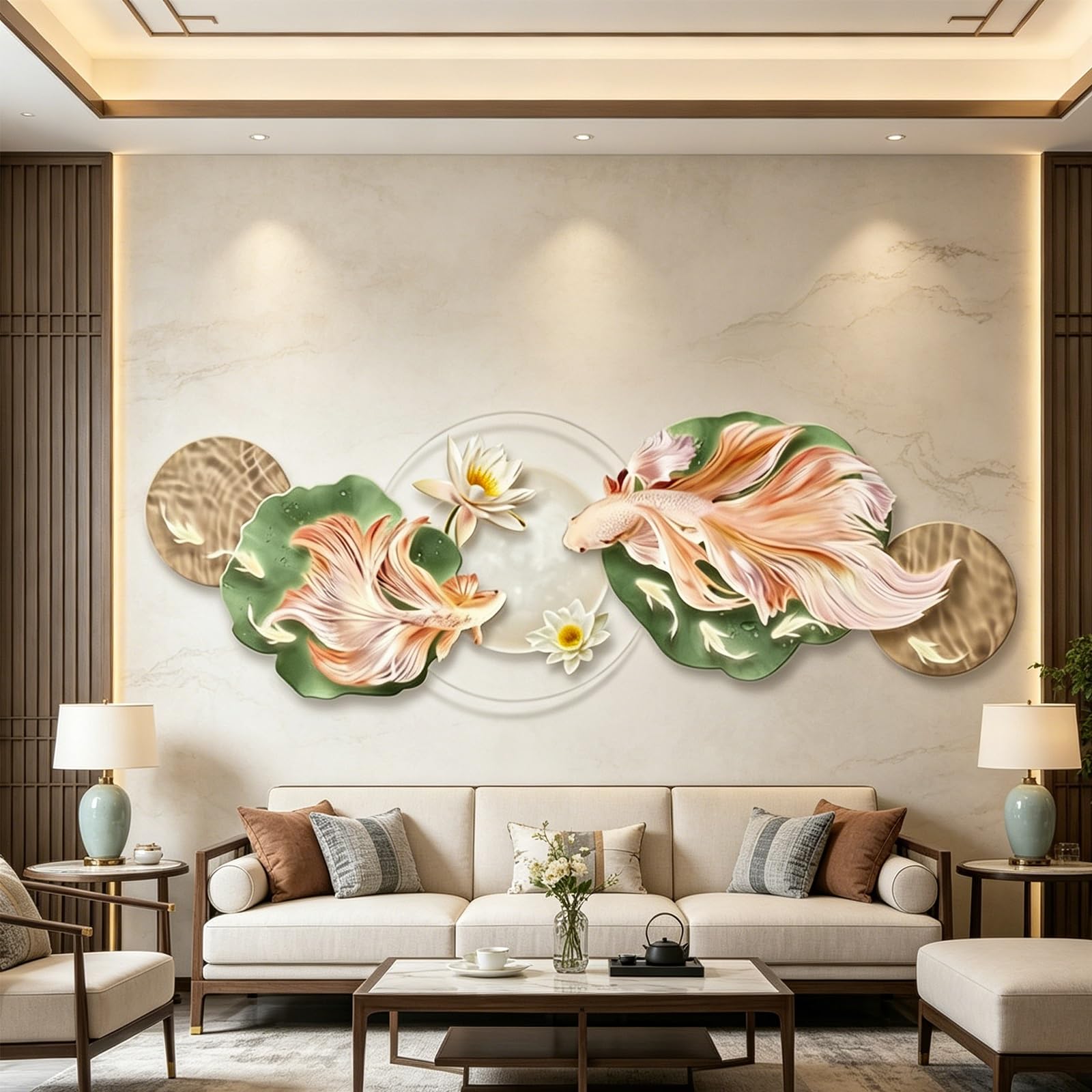 PGZMDTWI 3D LED Wall Art with Crystal Porcelain, Illuminated Sandstone Sculpture for Living Room & Entryway Atmosphere Décor(D,120 * 40CM'.2 * 15.7IN)