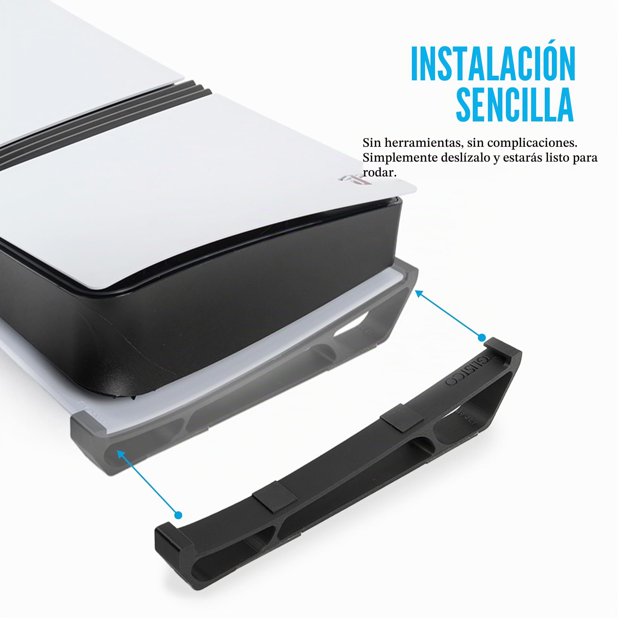 Glistco Patines - Soporte horizontal para PS5 Pro compatible con Disc & Digital Edition [PlayStation_5] (negro)