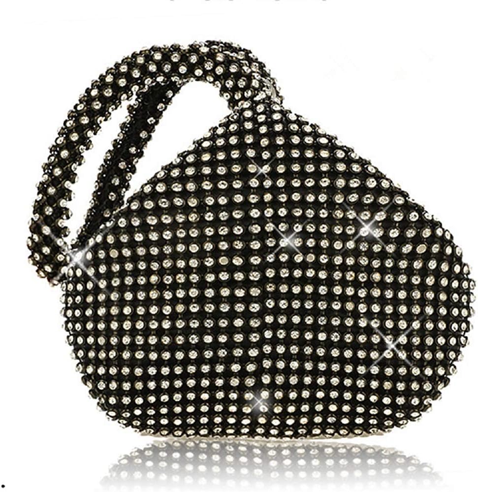 Women's Evening Bag Sparkly Rhinestone Purse Triangle Designer Chain Clutch Purse Bag Party Prom Wedding Purse
