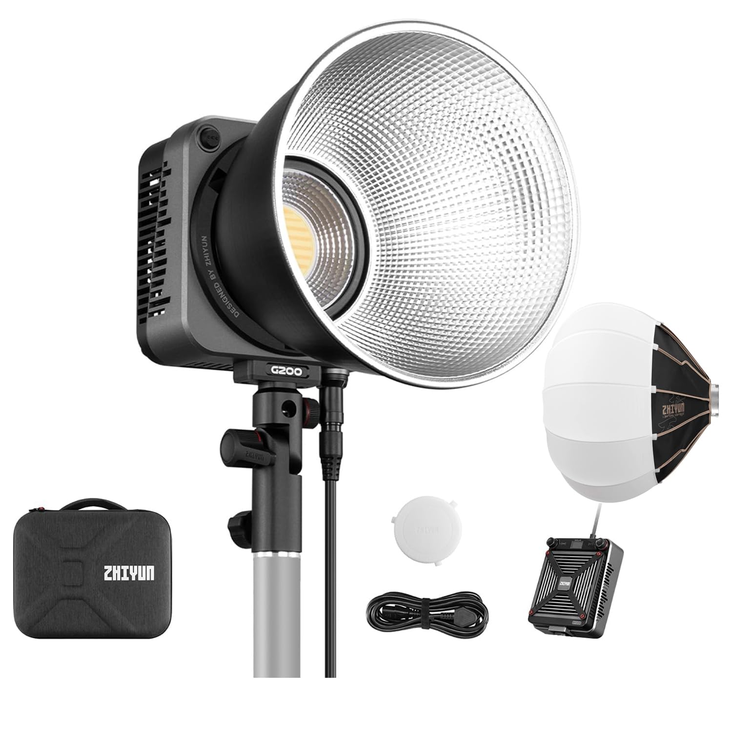 Amazon.com : ZHIYUN Molus G200 200W COB Video Light/ 65D Lantern