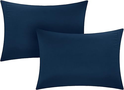 Miniatura 3 de Mykonos - Juego de edredón de 20 piezas a rayas con volantes en relieve, Queen, azul marino