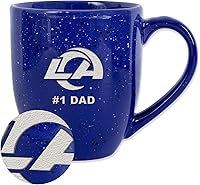 Vista 14 de Rico Industries NFL Football #1 Dad 16 oz Team Color Laser Engraved Ceramic Coffee Mug