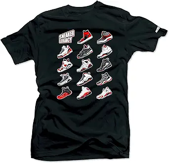 SNELOS Sneaker Matching Graphic Tee for Men Cotton Streetwear T Shirt Casual Everyday Top