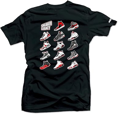 SNELOS Sneaker Matching Graphic Tee for Men Cotton Streetwear T Shirt Casual Everyday Top