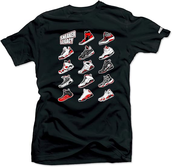 SNELOS Sneaker Matching Graphic Tee for Men Cotton Streetwear T Shirt Casual Everyday Top