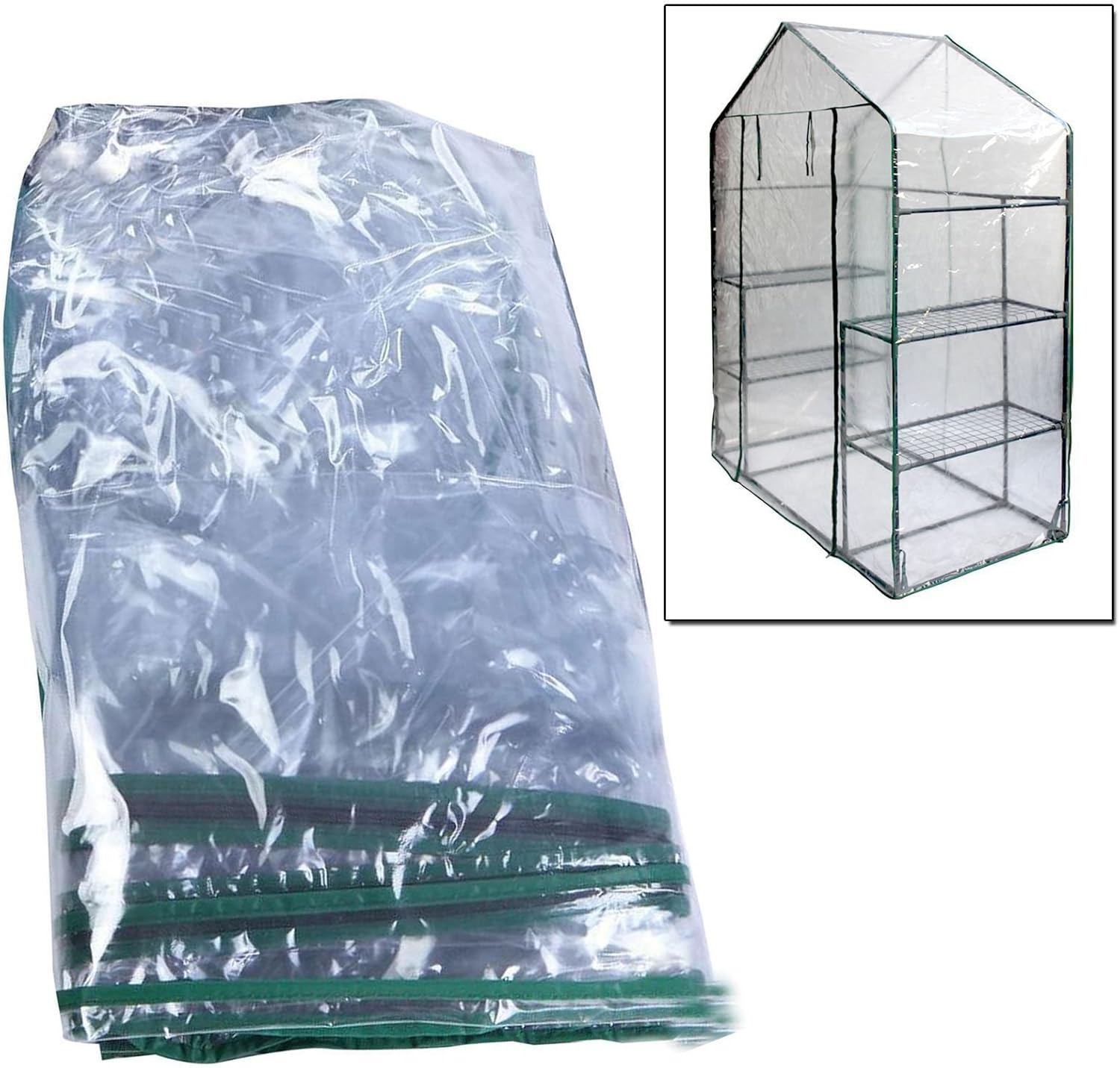 WALK IN GREENHOUSE REPLACEMENT COVER PVC OUTDOOR PLASTIC GREENHOUSE