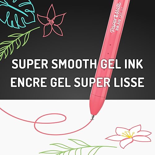 Miniatura 4 de Paper Mate Inkjoy - Bolígrafos de gel Bright!, punta media (0.028 in), retráctil, tinta opaca surtida, 6 unidades