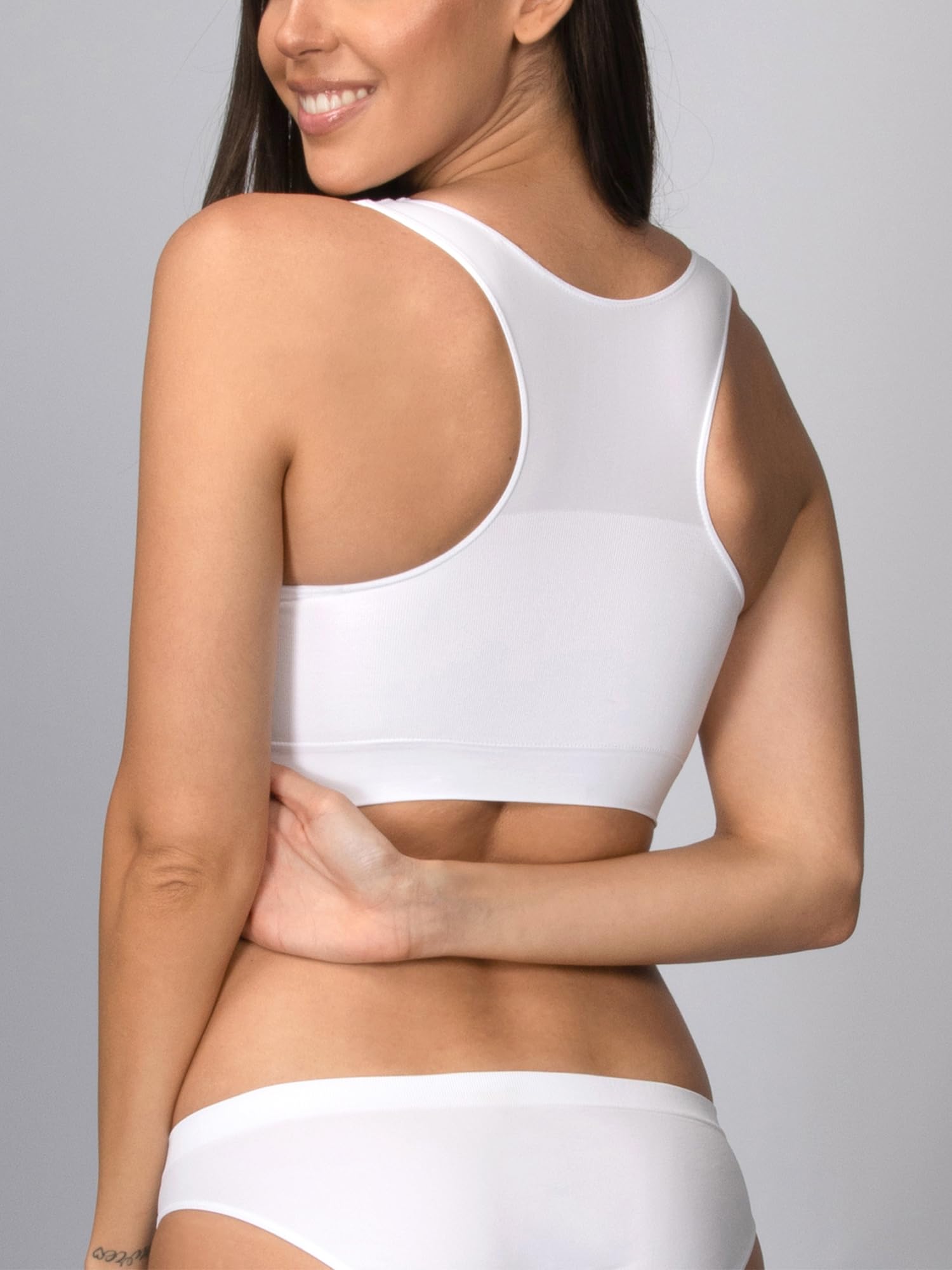 1/3pz Reggiseno Sportivo Modellante Taglio Americano Senza Ferretto Extra-Comfort Art. 110590