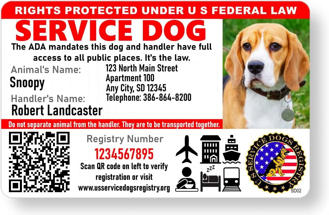Service Dog ID - Landscape