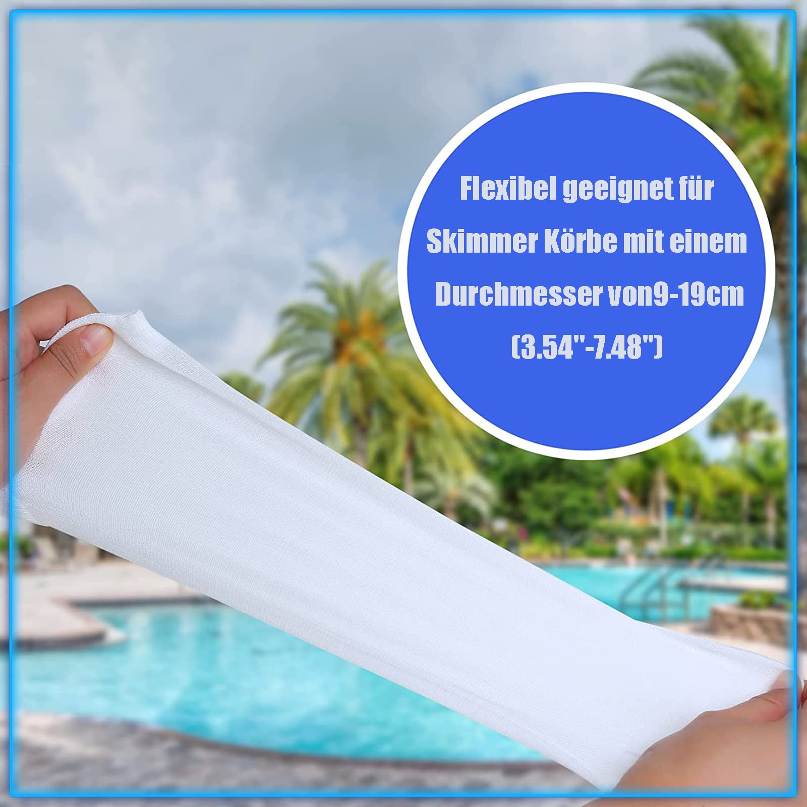 20 Pièce Chaussettes de Skimmer pour Piscine, Chaussette Filtre Piscine