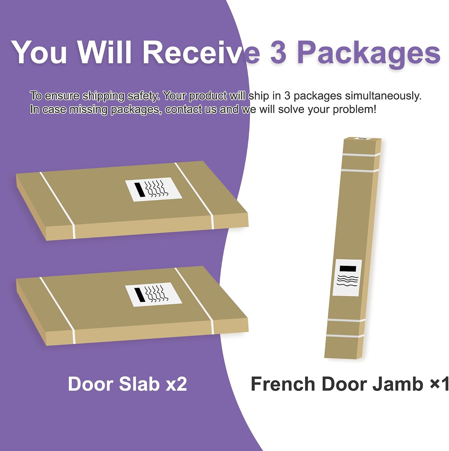 15-Lite Clear Glass French Doors Interior White Primed Solid Core Pantry Door Without Jamb/Handles, 60"×80", Double Door Slabs Only