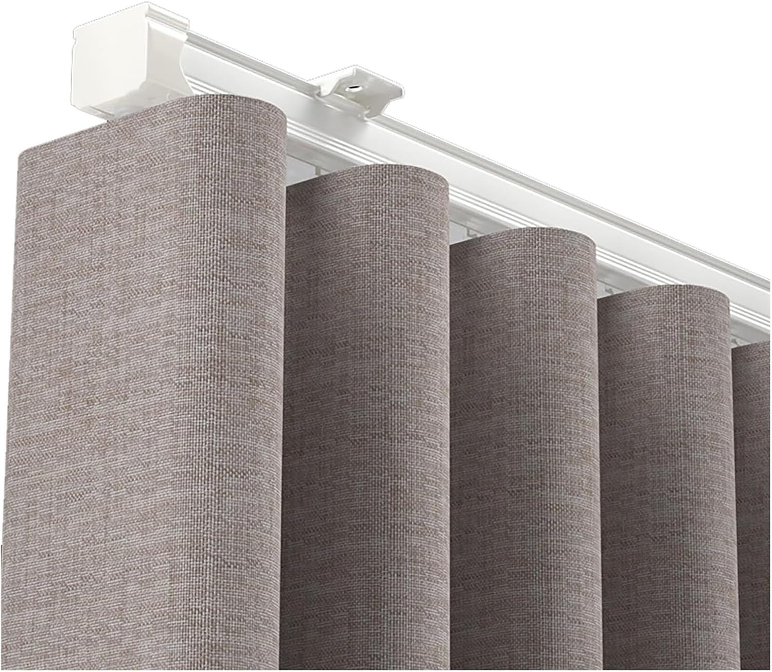 Wall/Ceiling Mount Curtain Track Rail, Heavy Duty Aluminum Water Wave Curtain Track Cross Closure For Better Light Blocking, Curtain Rod For Office, Living Room, Bedroom(140CM(4.6FT))