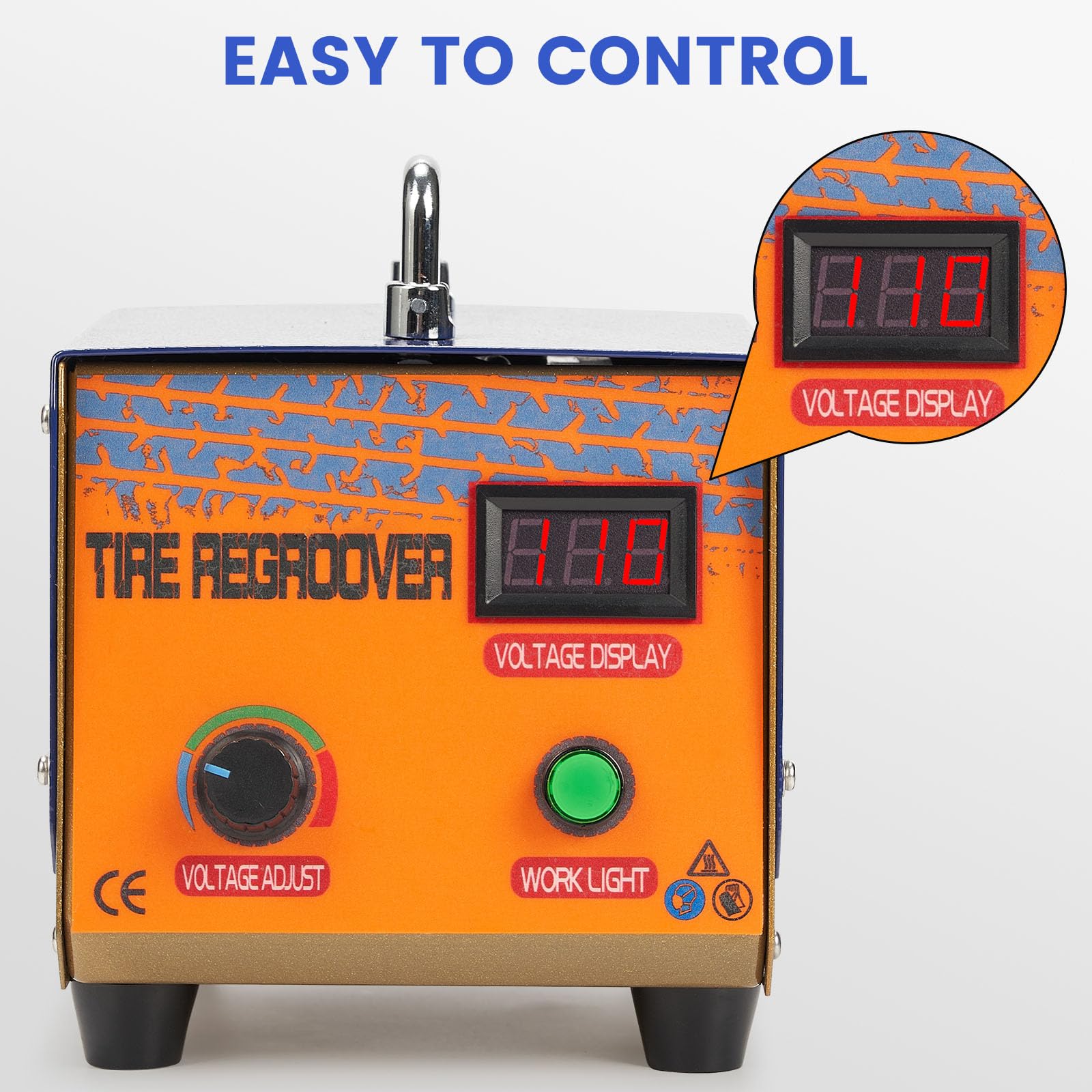 Blogole Tire Grooving Tool Kit with 20 U/V-Shaped Blades - 110V 1000w Rubber Groover Heated Machine Cutter