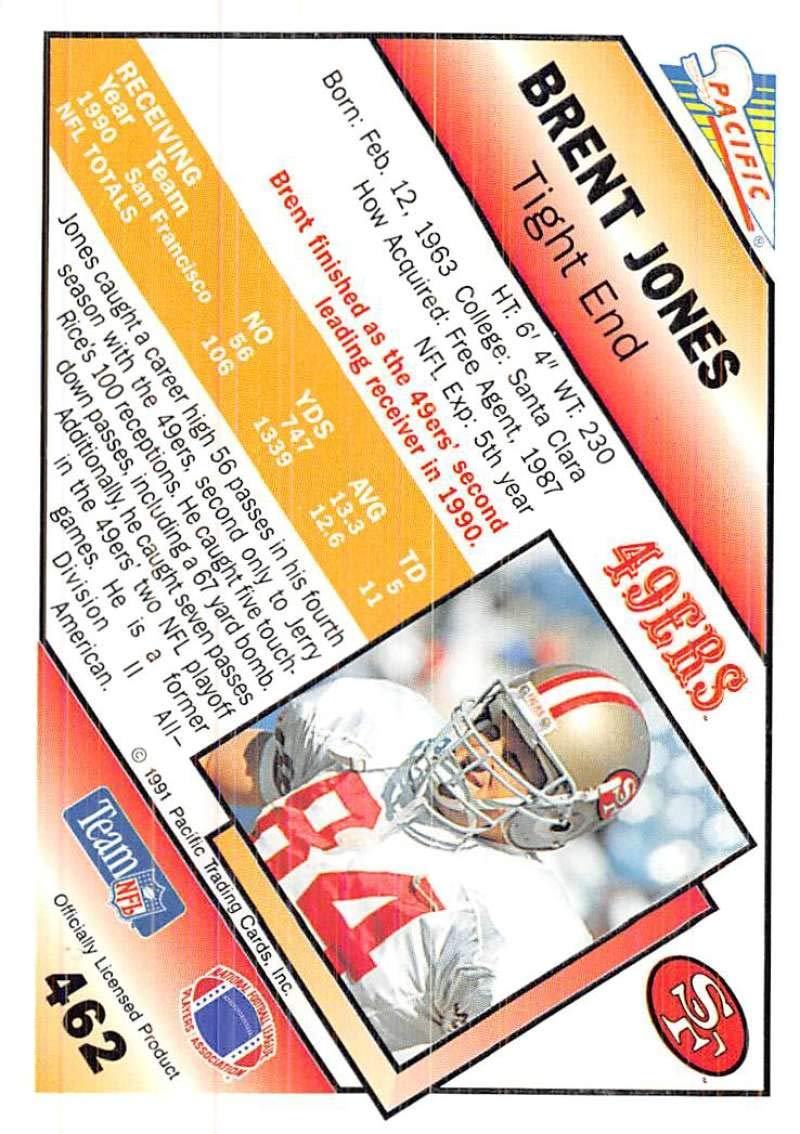 Amazon.com: 1991 Pacific Football #462 Brent Jones San Francisco
