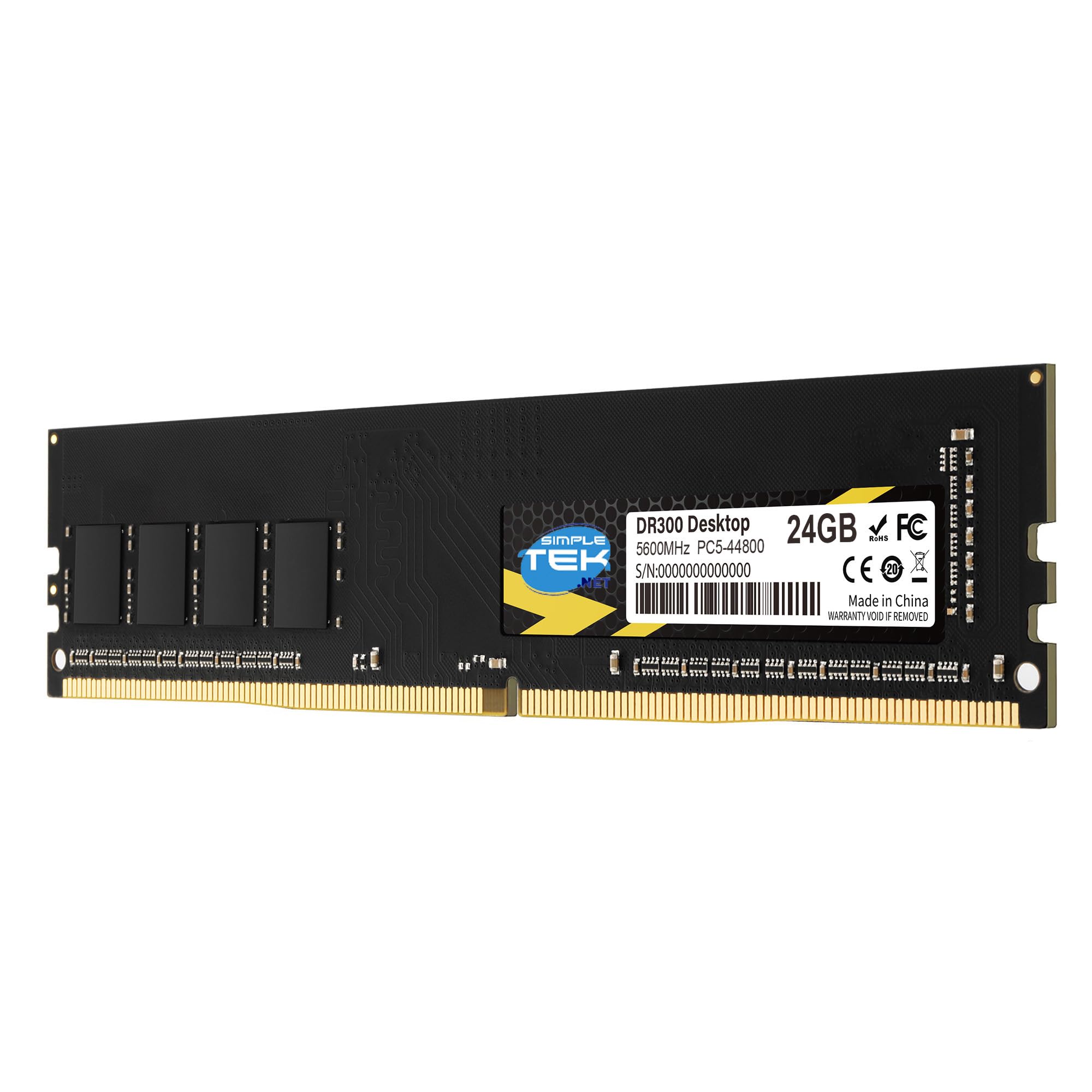 SIMPLETEK - Memoria RAM 24GB DDR5 5600 MHz - PC5-44800 - Modulo DIMM per Computer Desktop PC